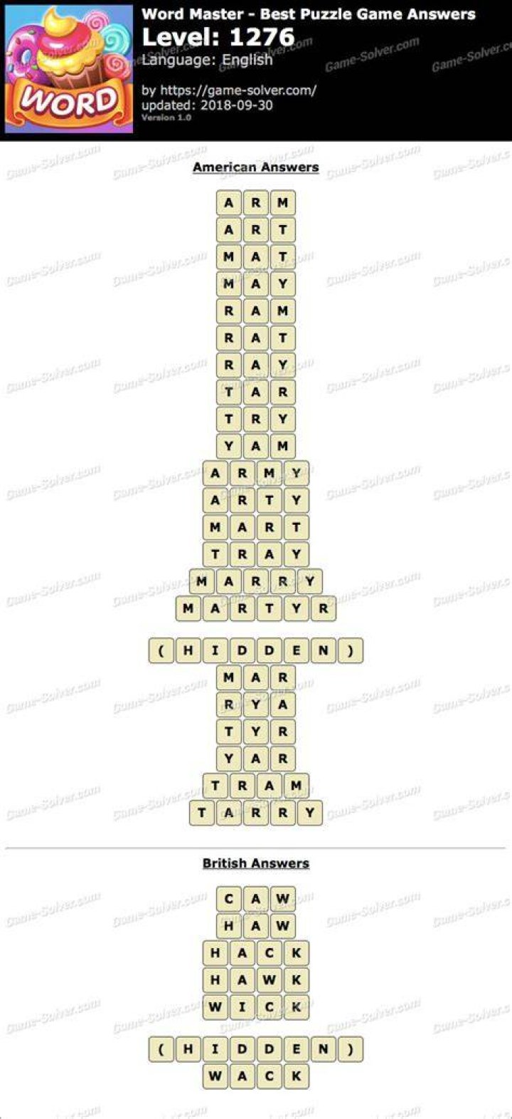 Word Legend Puzzle Level 1276