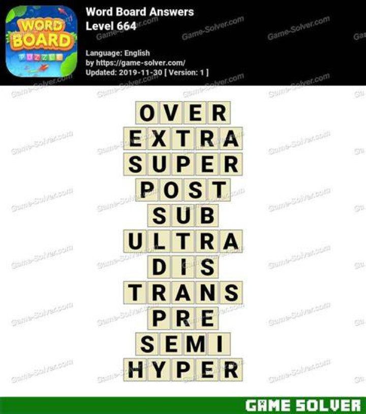 Word Link Level 664 Answers Word Link Level 664 Answers