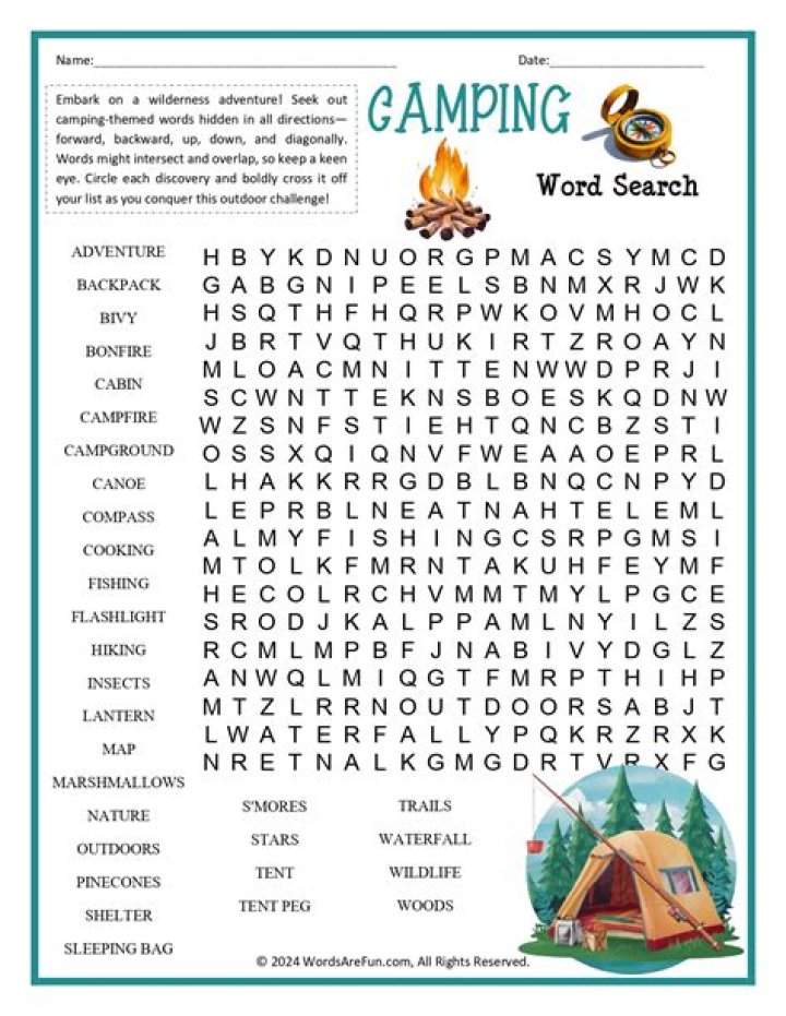 Word Search Pro 191 camping Answers Word Search Pro 191 camping Answers