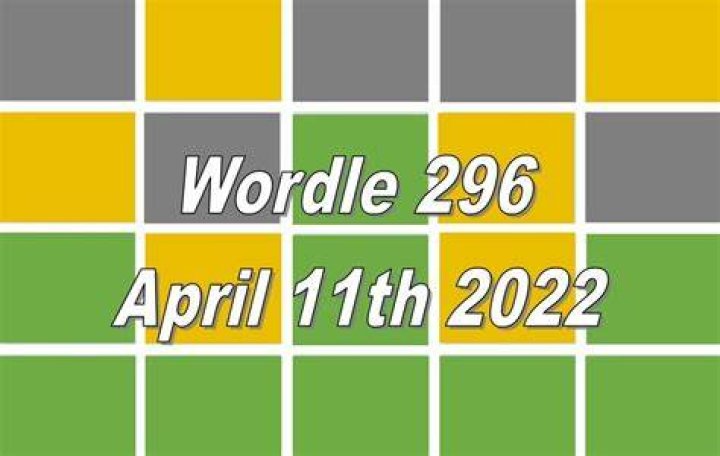 Wordle Answer 296: April 11, 2022 Word Solution