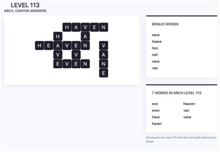 Wordscapes level 113