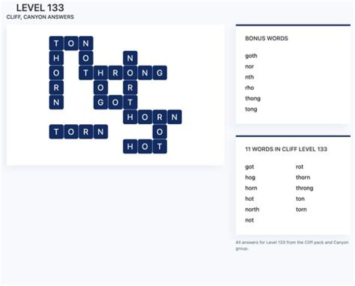 Wordscapes level 133