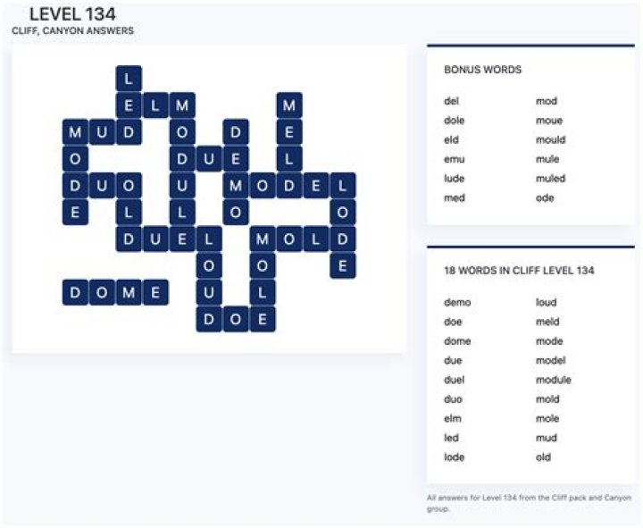 Wordscapes level 134