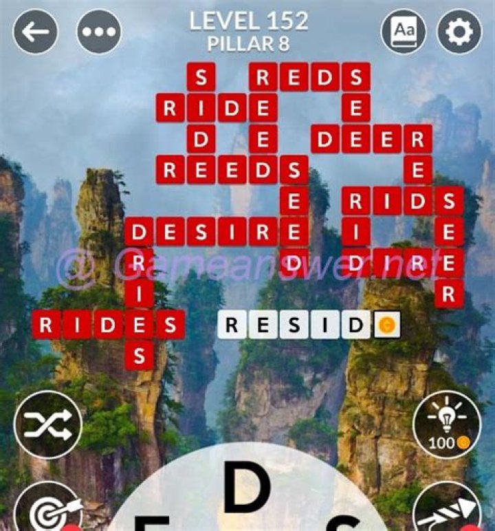 Wordscapes level 152