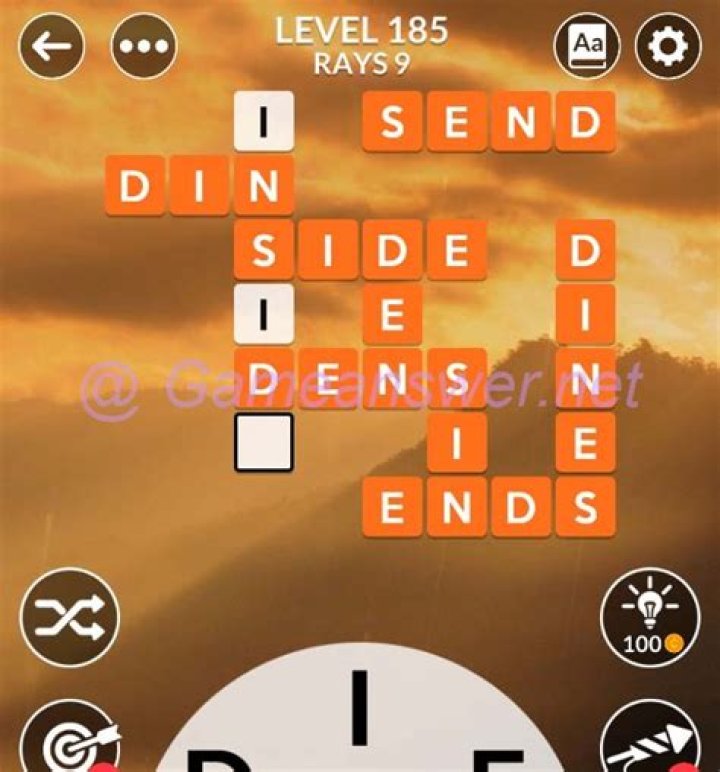Wordscapes level 185