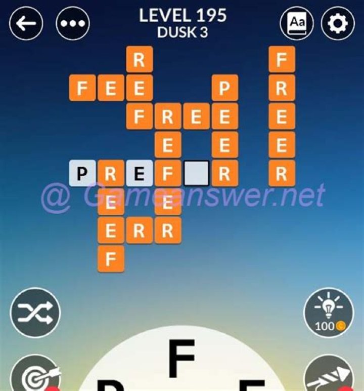 Wordscapes level 195