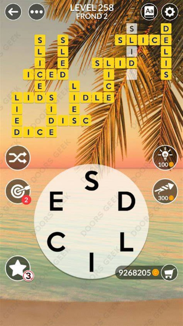 Wordscapes level 258