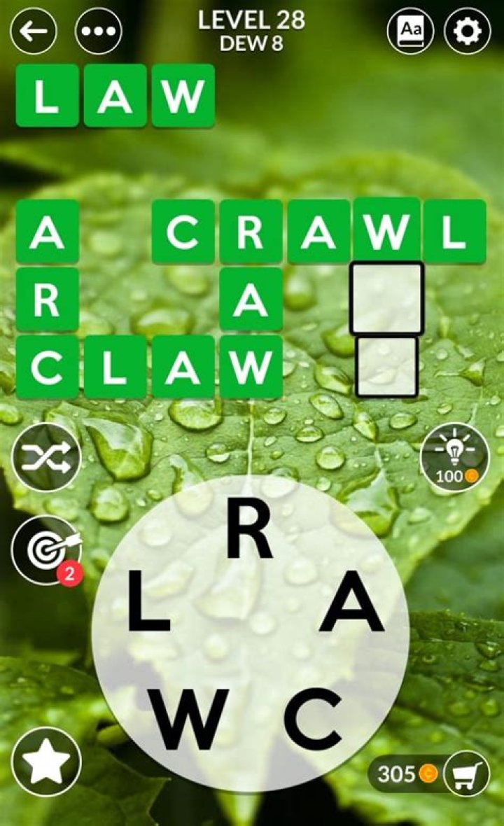 Wordscapes level 28