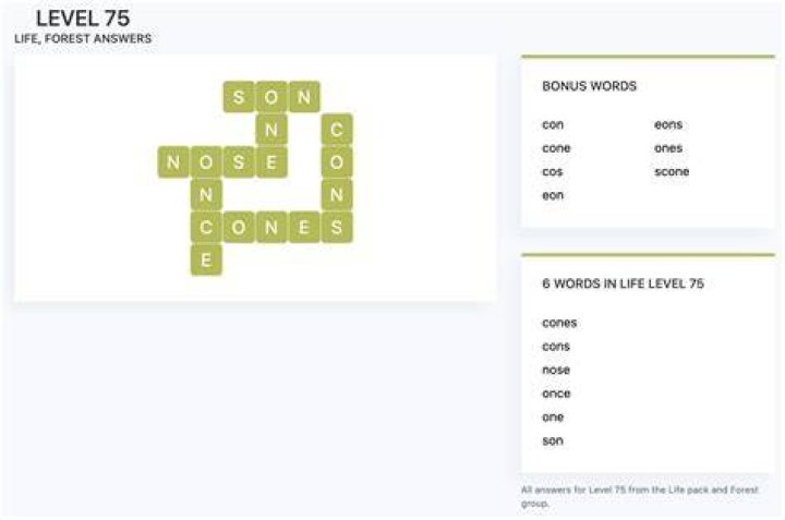 Wordscapes level 75