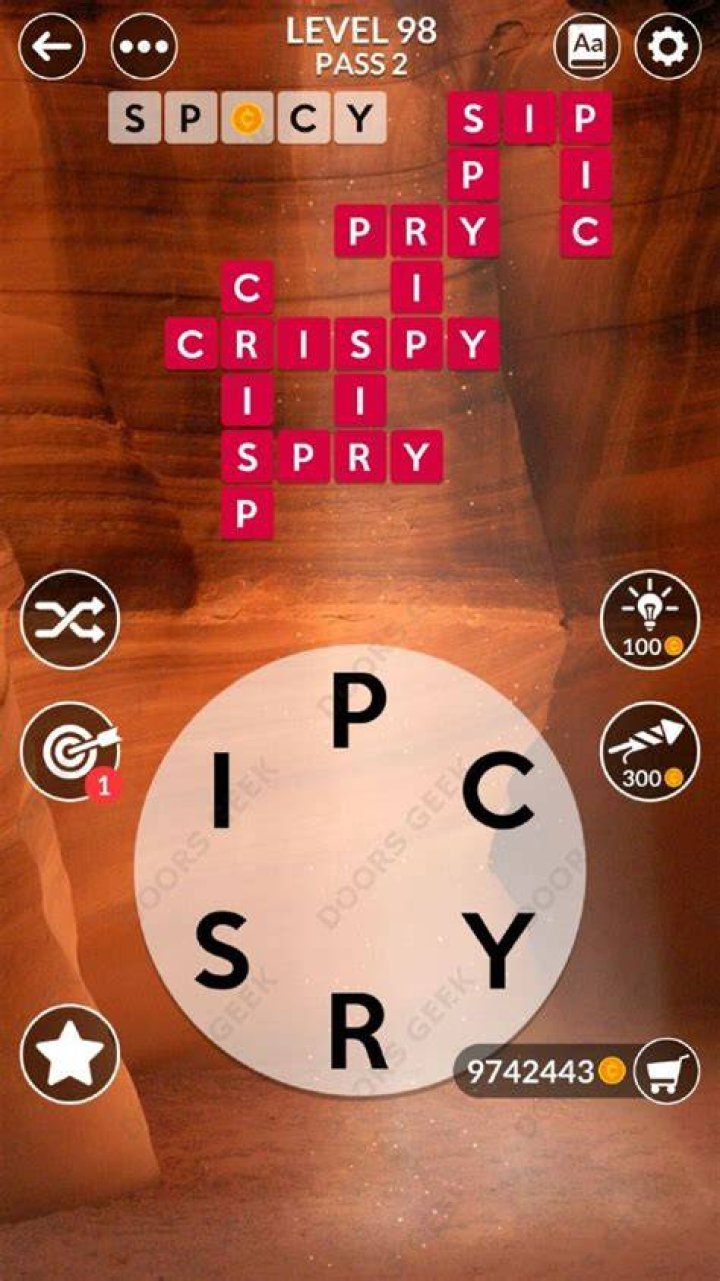 Wordscapes level 98