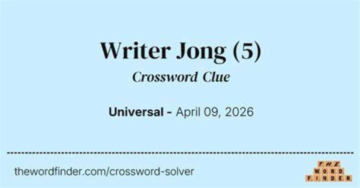 Writer Jong Crossword Clue
