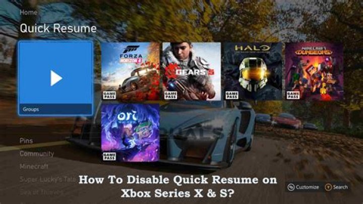 Xbox series X/S quick resume