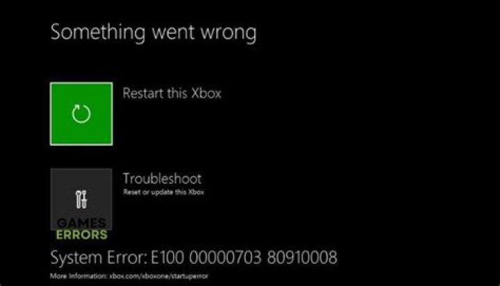 Xbox Something went wrong error fix
